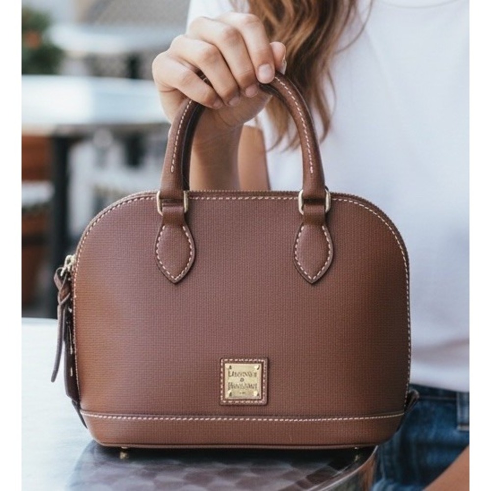 Dooney & Bourke Brown Hand Bag New With Dust Bag Satchul Purse Vintage Preppy